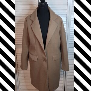 Women Single-Breasted Camel Overcoat